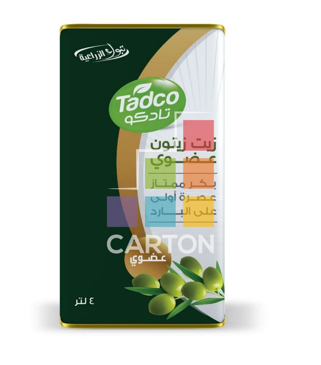 TADCO ORGANIC EXTRA VIRGIN OLIVE OIL 1*4LTR